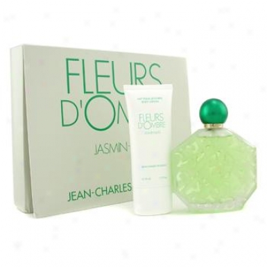 Jean-charles Brosseau Fleurs D'0mbre Jasmin Coffret: Eau De Toilettee Spray 100ml/3.4oz + Body Lotion 50ml/1.7oz 2pcs