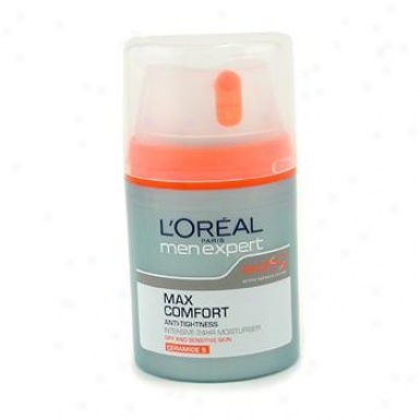 L'0real Men Expert Max Comfort Anti Tigtness Intensive 24hr Moisturiaer ( Dry / Sentient Skin ) 50ml/1.7oz