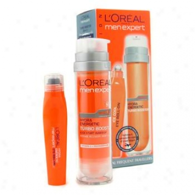 L'oreal Men Expert Set: Hydra Energetic Turbo Booster + Ice Cool Eye Roll-on 2pcs