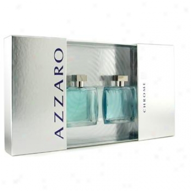 Loris Azzaro Chrome Coffret: Eau De Toilette Spray 100ml/3.4oz + After Shave Lotion 100ml/3.4oz 2pcs