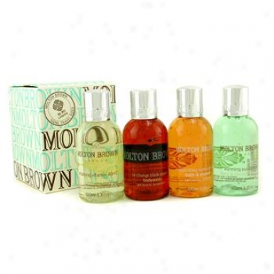 Molton Brown Jetset: Suma Ginseng Shower Gel + Vitamin Shower Gel + Black Pepper Bodywash + Shower Therapy 4pcs