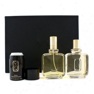 Paul Sebastian Pour Homme Coffret: Cologne Spray 120ml//4oz + After Shave 120ml/4oz + Deodorant Stick 71g/2.5oz + Leather Case 3pcs+1case