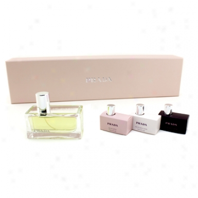 Prada Prada Coffret: Eau De Parfum Spray 50ml/1.7oz + 3x Miniature 7ml/0.2oz 4pcs