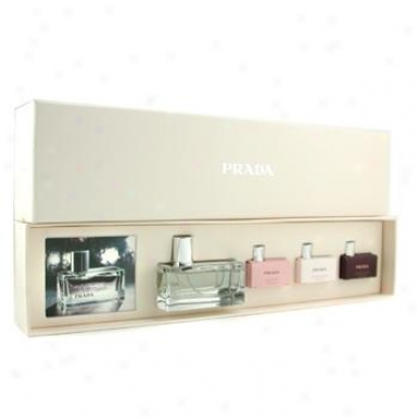 Prada Tdndre Coffret: Eau De Parfum Spray 50ml/1.7oz + 3x Miniature 7ml/0.2oz 4pcs