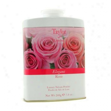 Taylor Of London Elegant Rose Luxury Talcum Powder 200g/7oz