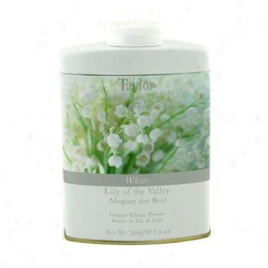 Taylor Of London White Lily Of The Valley Talcum Powder 200g/7oz