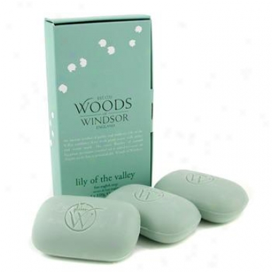 Wood Of Windsor Lily Of The Valley Fine English Soap 3x100g/3.5oz