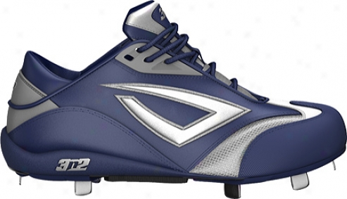 3n2 Accelerate Fastpitch Metal Cleat (women's) - Navy Blue/silver