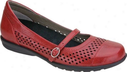 Aetrex Alana Mary Jane (women's) - Red Leather