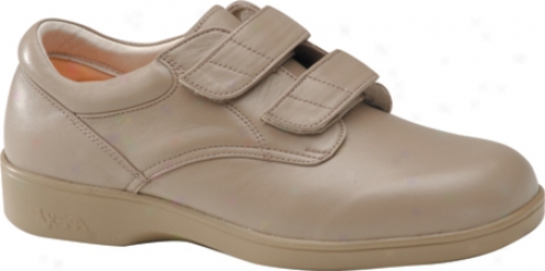 Aetrex Ambulator Conform Double Strap (women's) - Taupe Lezther