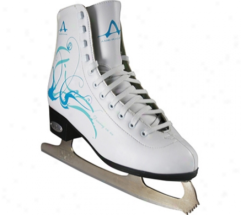 American 533 Lightblue Figure Skate (women's) - Whit3