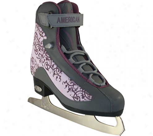 American 545 Softboot Figure Skate (women's) - Grey/plum