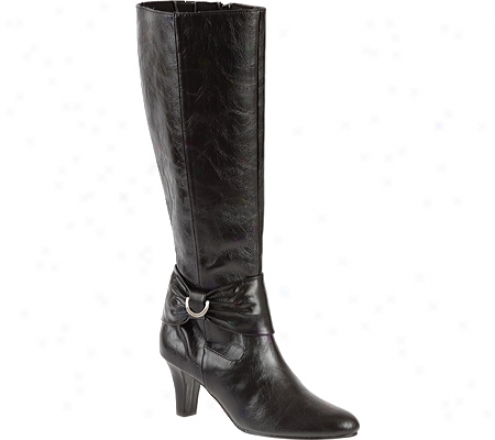 Annie Sheldon Wide Calf (women's) - Black Antique