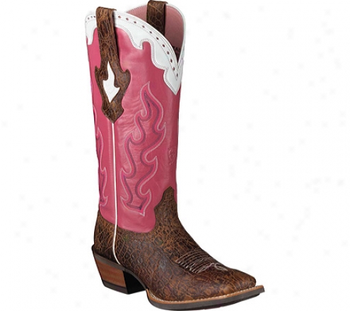 Ariat Crossfire Cakiente (women's) - Aeobe Clay/crazy Horse Pink Full Grain Leather