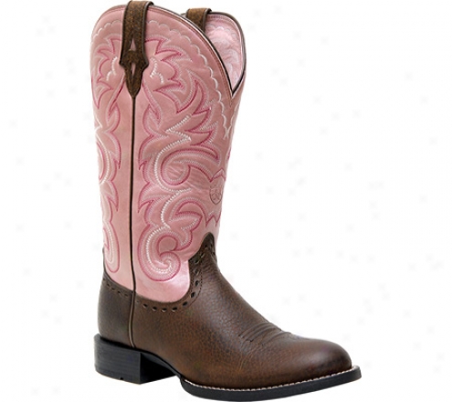 Ariat Heritage Horseman (women's) - Brown Oiled Rowdy/metallic Pink Full Grain Leather