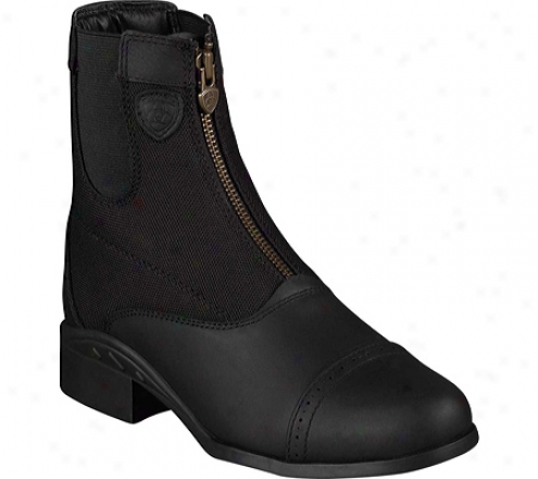 Ariat Heritage Sport Zip Paddock (women's) - Black Waterproof Full Grain Leather