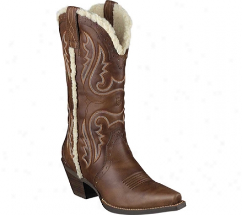 Ariat Heritage X Toe Alpine (women's) - Yukon Brown Full Grain Lwather