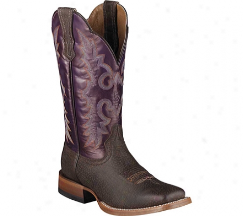 "ariat Latigo 11"" (women's) - Yuma Bison/purple Dazzle Full Grain Leather"