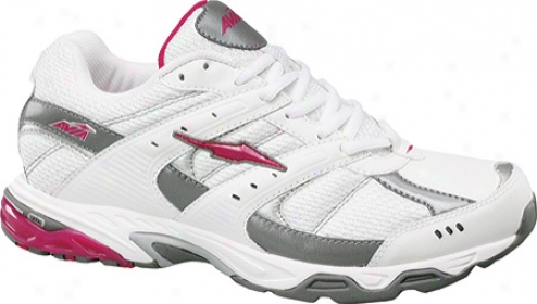 Avia A115w (women's) - White/steel Grey/firerose Pink/chrome Silver