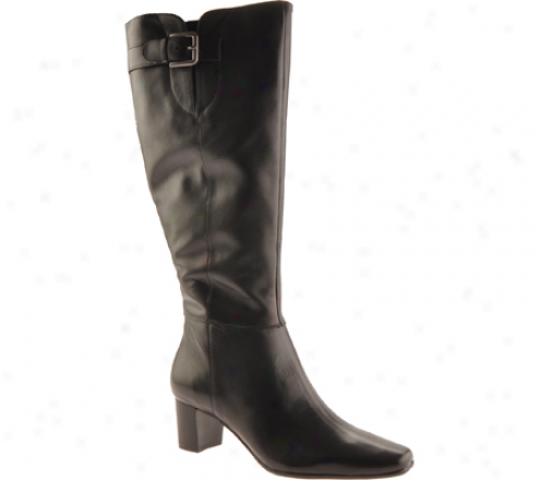 Bandolino Ariston Wide Shaft (women's) - Black Leather