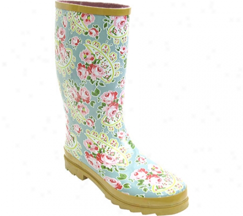 Barefoot Tess Floral (women's) - Green Rubber