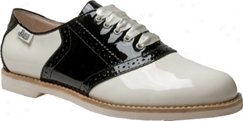 Bass Odette (women's) - Cream/black Patent Leather