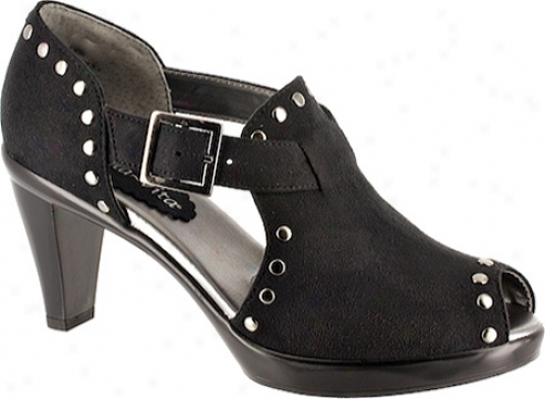 Bella Vita Athena Ii (women's) - BlackS uper Suede/gunmetal