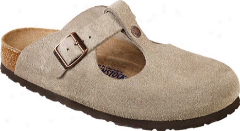 Birkenstock Bern Soft Footbed (women's) - Taupe Suede