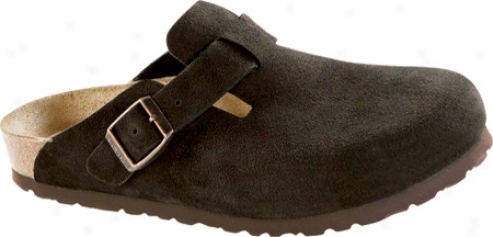 Birkenstock Boston Mocha Sued3 Soft Footbed