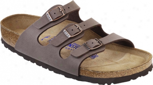 Birkenstock Florida Birkibuc Soft Footbed (women's) - Mocha Birkibuc