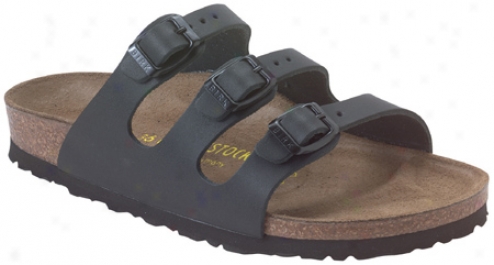 Birkenstock Florida Leather (women's) - Black Lewther