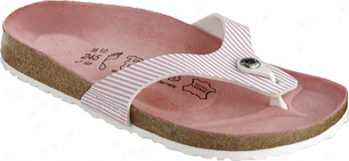 Birki's Martina Soft Footbed (women's) - Narvic Stripes Soft Pink