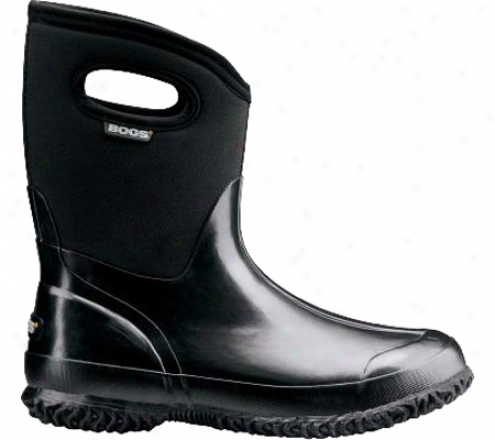 Bogs Classic Mid Handles (women's) - Black Shiny