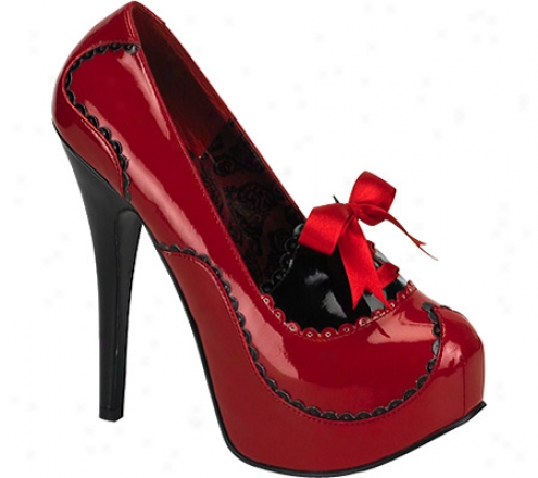 Bordello Teeze 01 (womens') - Red/black Patent