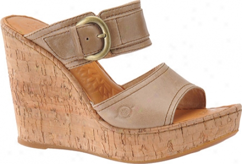 Born Zee (women's) - Pebble Taupe Full Grain Leather