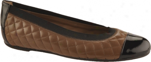 Bruno Magli Clivia (women's) - Taupe Quilted Nappa/black Patent