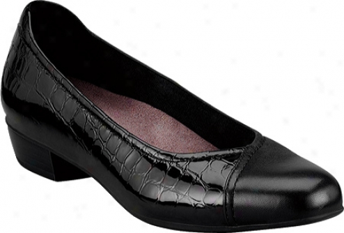 Clarks Caswell Eternity (women's) - Black Croc Patent/leather