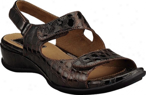 Clarks Sarasota (women's) - Dark Brown Croco Patent