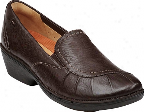 Clarks Un.hush (women'd) - Dark Brown Leatyer