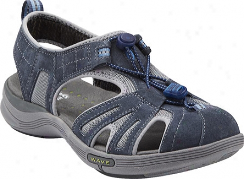 Clarks Wave.swivel (women's) - Navy Nubuk/canvas