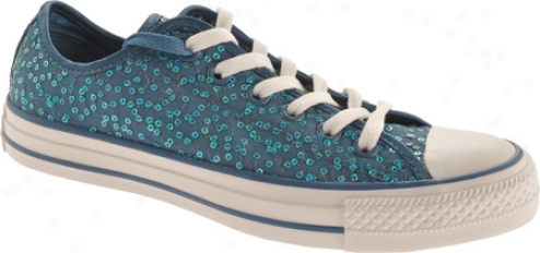 Converse Chuck Taylor All Star Specialty Ox Sequin (women's) - Blue Knife