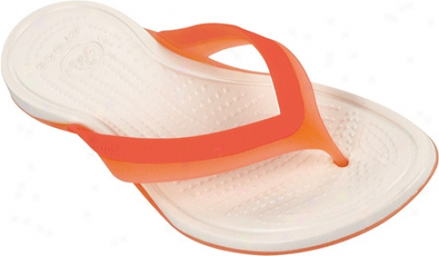 Crocs Adrina Flip (women's) - Grapefruit/oyster