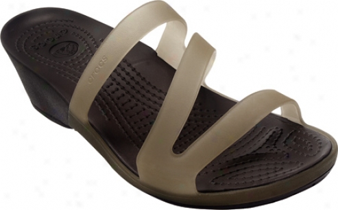 Crocs Carliana Sandal (women's) - Kbaki/espresso