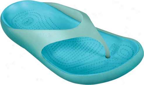 Crocs Carllie Flip (women's) - Sea Foam/aqua