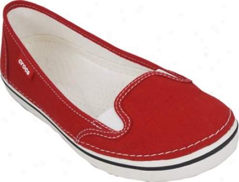 Crocs Hover Slil On Canvas (women's) - True Red/oyster