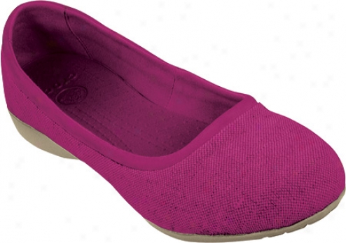 Crocs Leigh Flat (women's) - Berry/natural