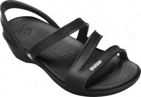 Crocs Patricia Wedge Sandal (women's) - Black/black