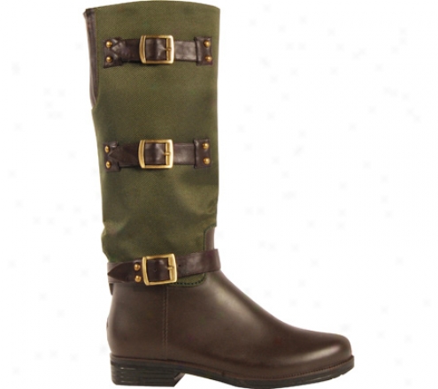 Dav English Nylon (women's) - Olive/brown Pvc