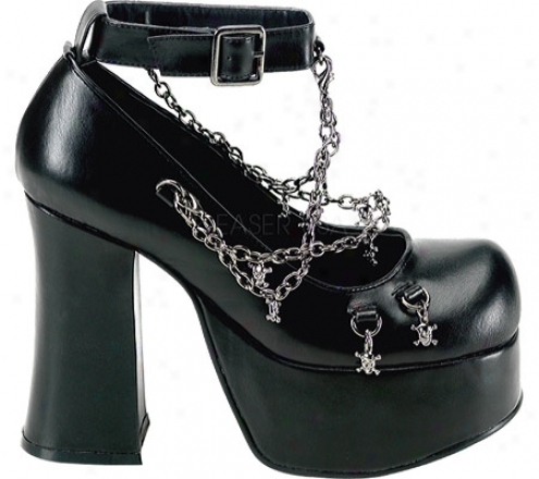 Demonia Charade 28 (women's) - Black Pu