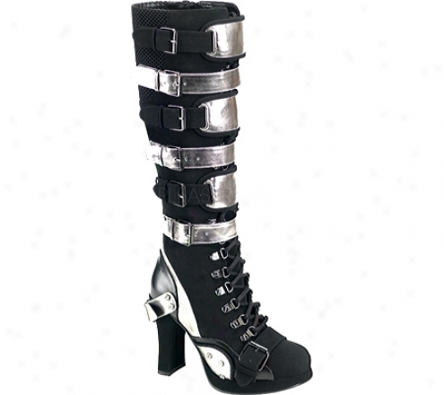 Demonia Crypto 315 (women's) - Black Nubuck/pewter Pu